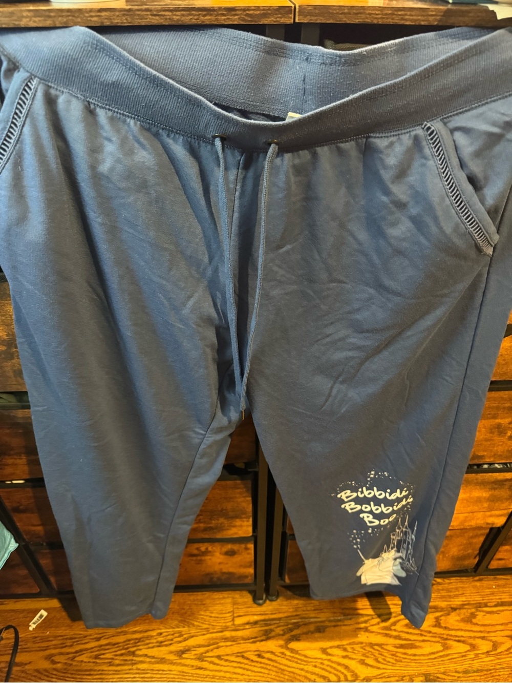 Disney Navy Blue Kids Drawstring Joggers with Printed Detail